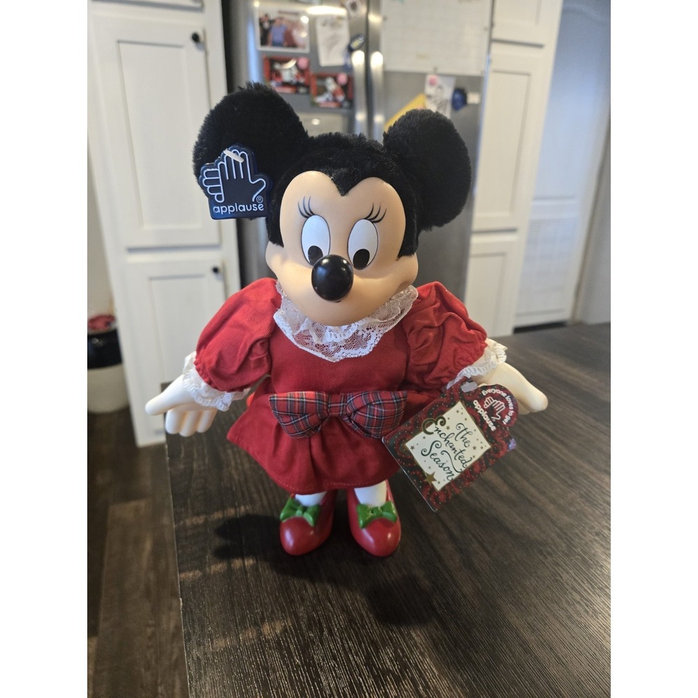 Vintage Minnie Mouse The Enchanted Season Christmas Holiday Plush